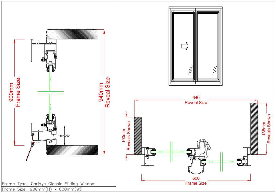 Sliding Window H900 x W600