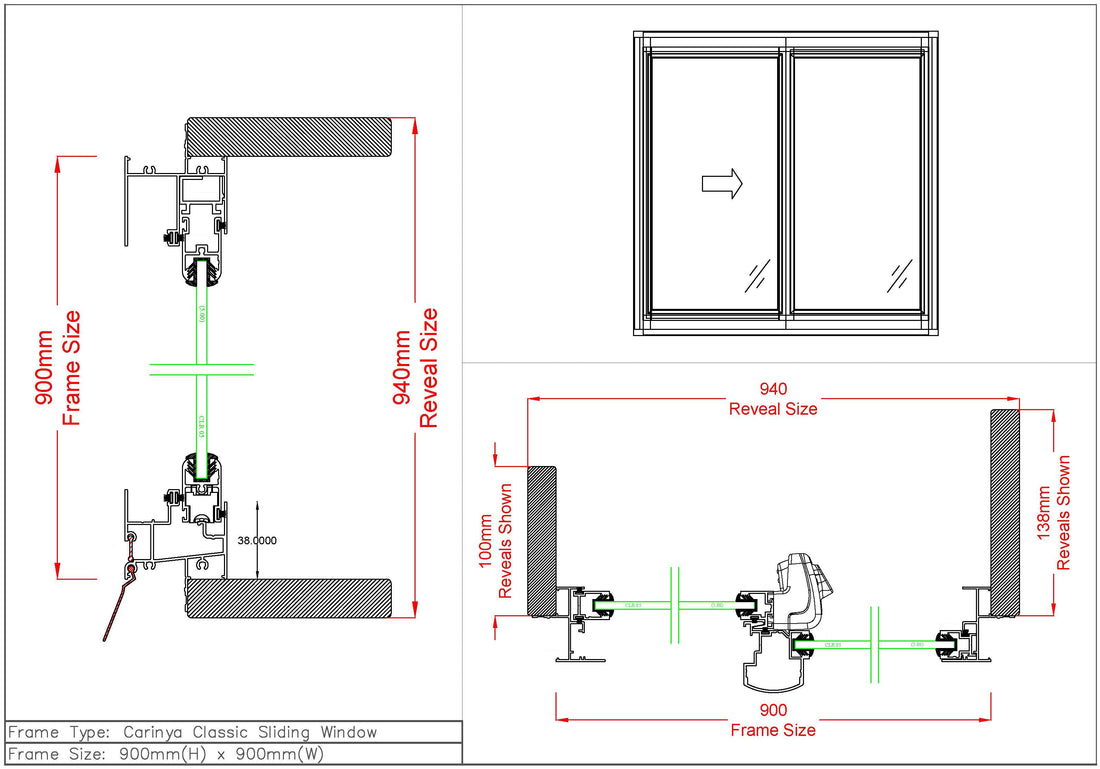 Sliding Window H900 x W900